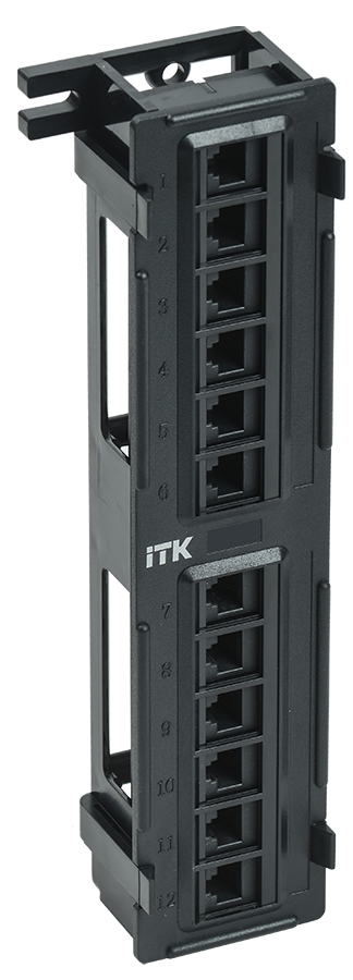 Патч-панель ITK PP12-C5EU-D05, кат.5E UTP, 12 портов