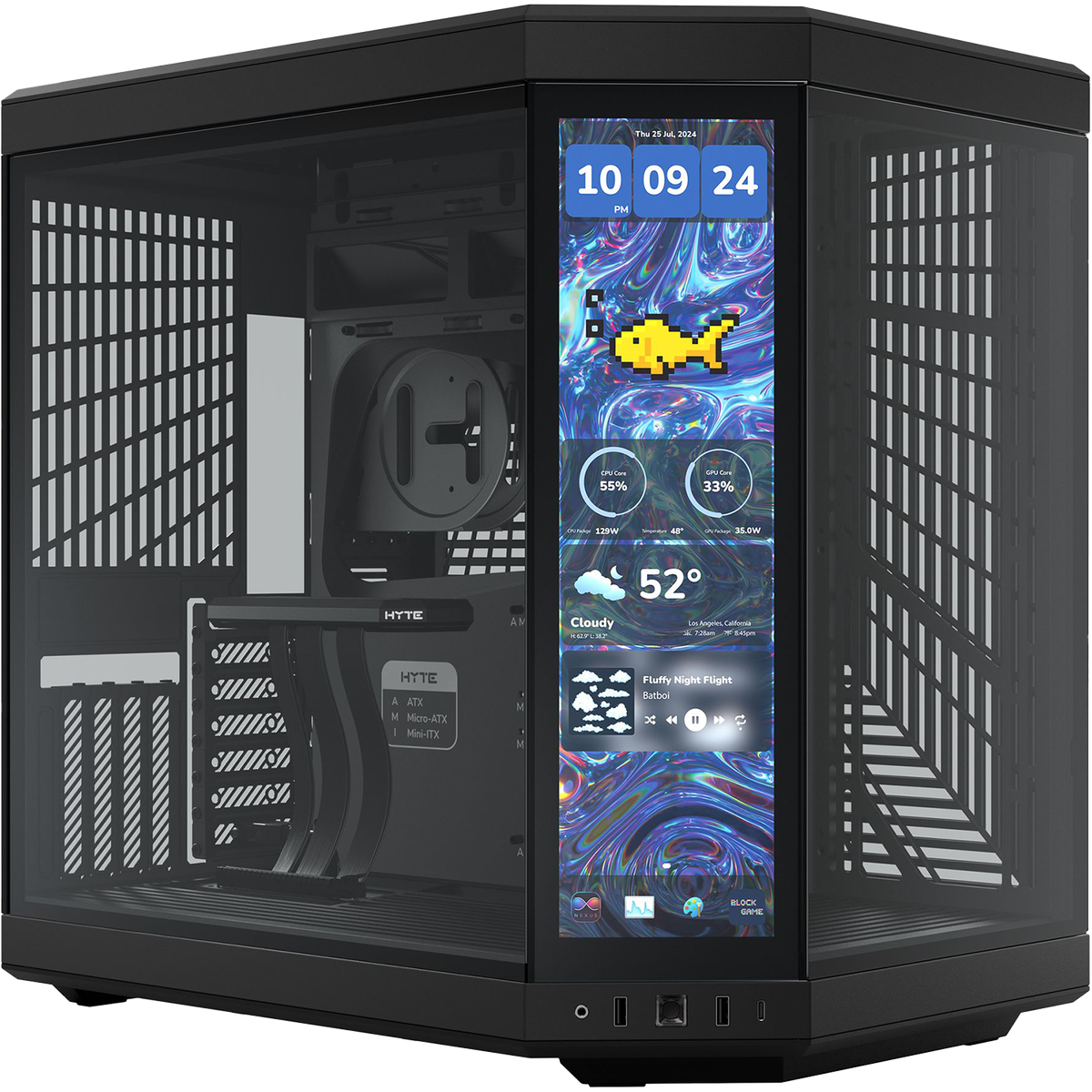 Корпус HYTE CS-HYTE-Y70TTI-BB, Y70 Touch Infinite, TG, LCD, Black