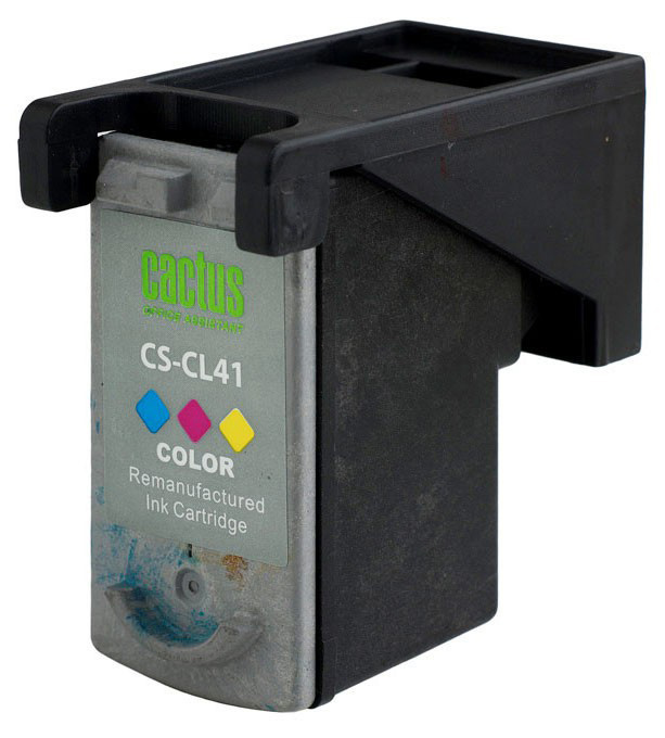 Картридж струйный Cactus CS-CL41 (CL-41), 3 цвета, 18 мл, с чипом, для Canon Pixma