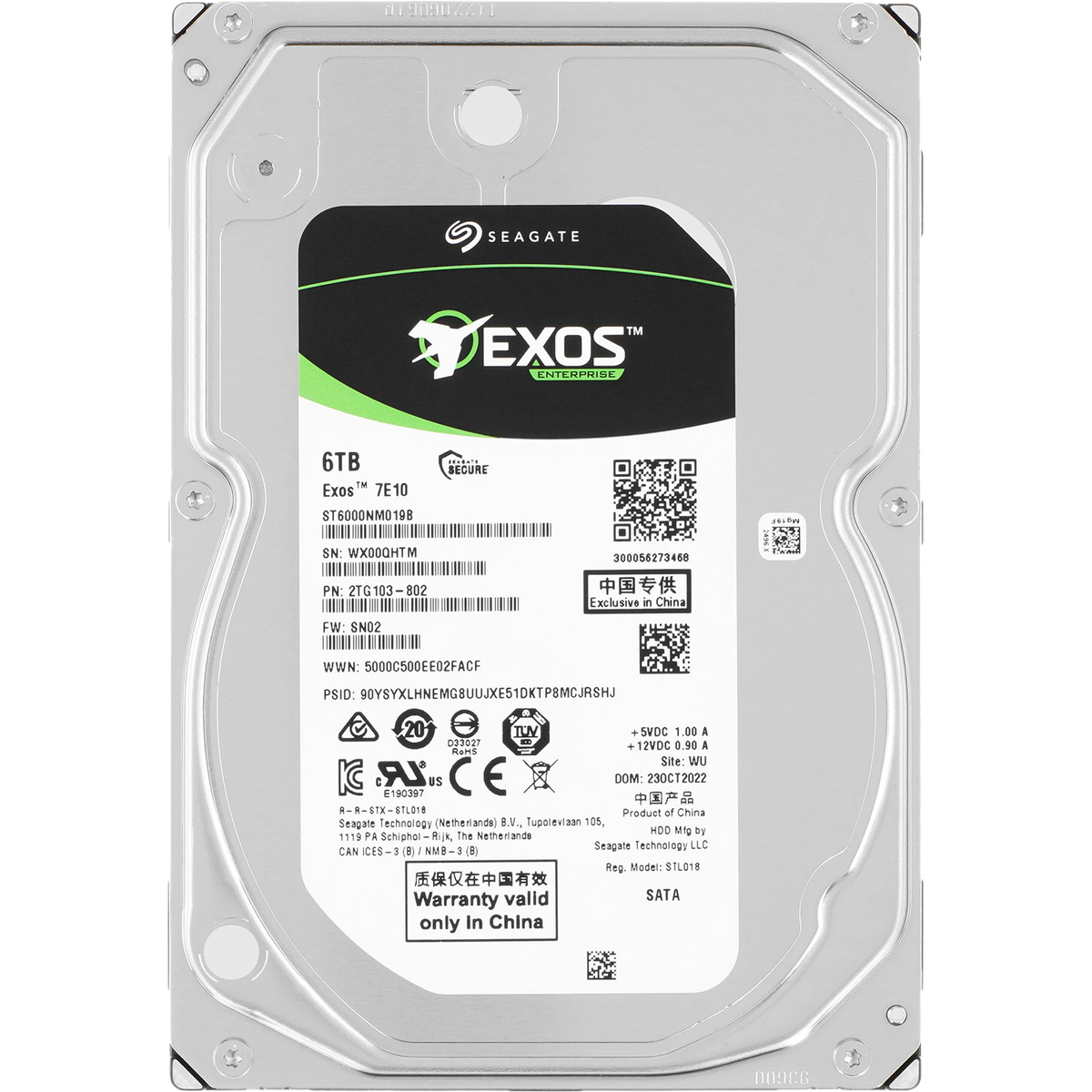 HDD Seagate ST6000NM019B, 6 ТБ, SATA, 3.5", 7200 RPM