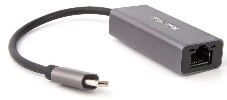 Переходник Telecom TU320M, USB Type-C → RJ-45, 1 Гбит/с