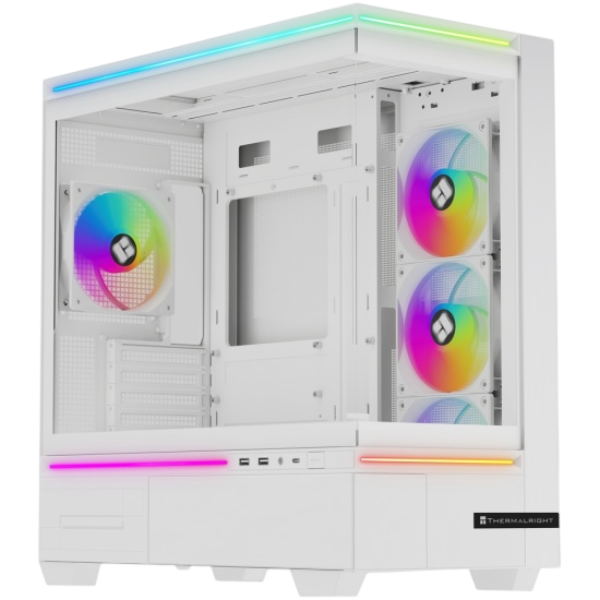 Корпус Thermalright TL-M10 White FAN4-C, Mini-Tower, mATX/mITX, TG, 4×120 мм ARGB, белый