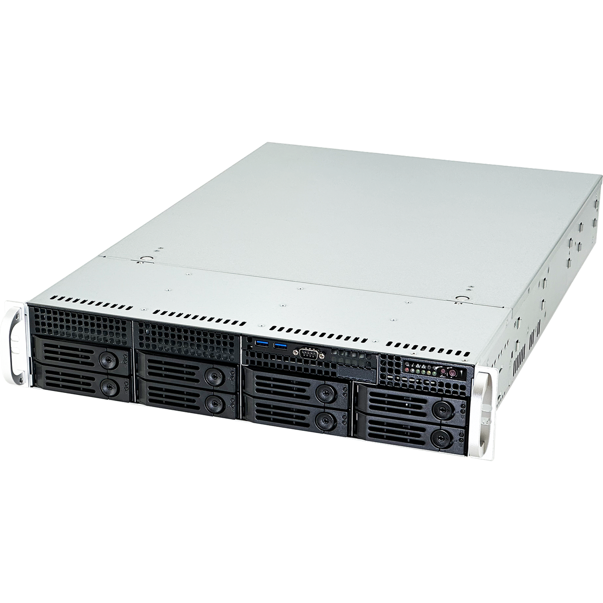 Корпус серверный Ablecom CS-R28-07P, 2U, 8×3.5", 1200Вт (1+1)