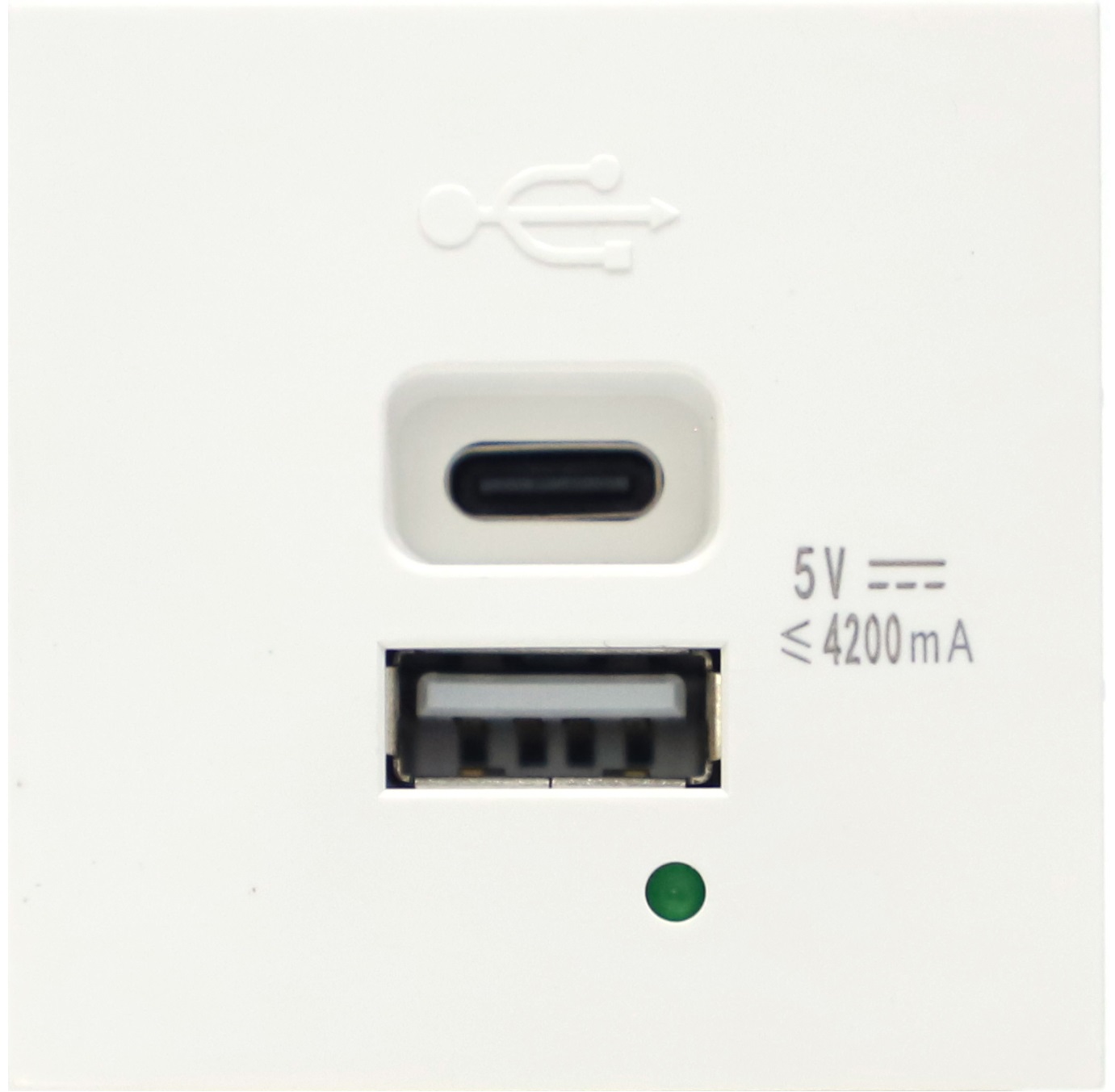 Зарядное устройство Donel DUSB4200WCF, USB, 4.2A, Type A+C