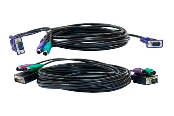 Кабель D-Link DKVM-CB3/B1A, 2×PS/2M+VGA15M→VGA15M, 3м