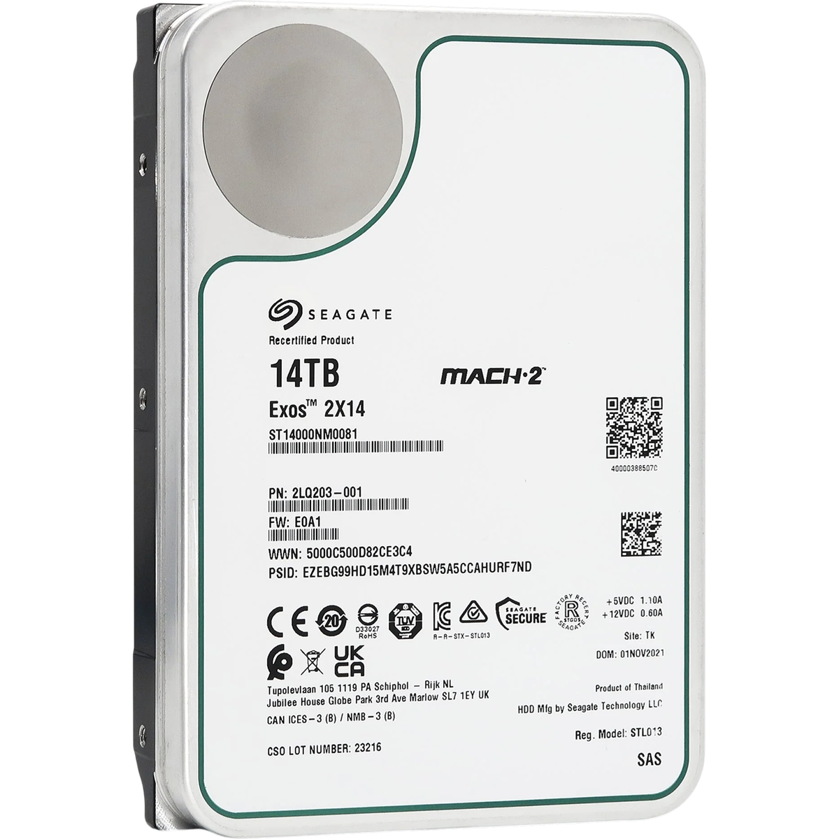 Жесткий диск Seagate ST14000NM0001, 14ТБ, SAS, 7200rpm, 3.5"