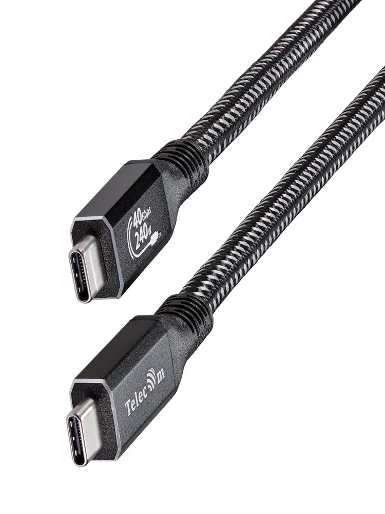 Кабель Telecom TUS840-2M, USB4 Type-C, 40Гбит/с, PD 240W, 2м