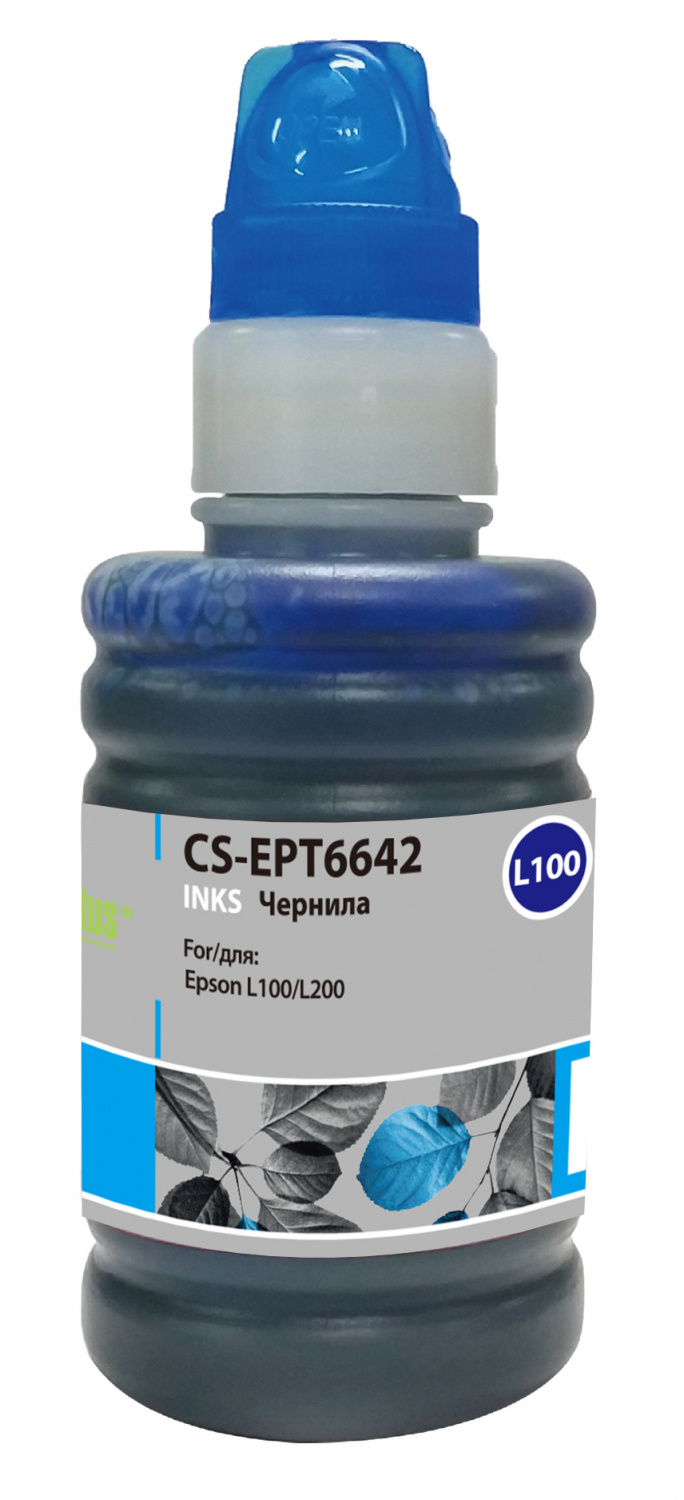 Чернила Cactus CS-EPT6642 (T6642), голубой, 100 мл, для Epson L