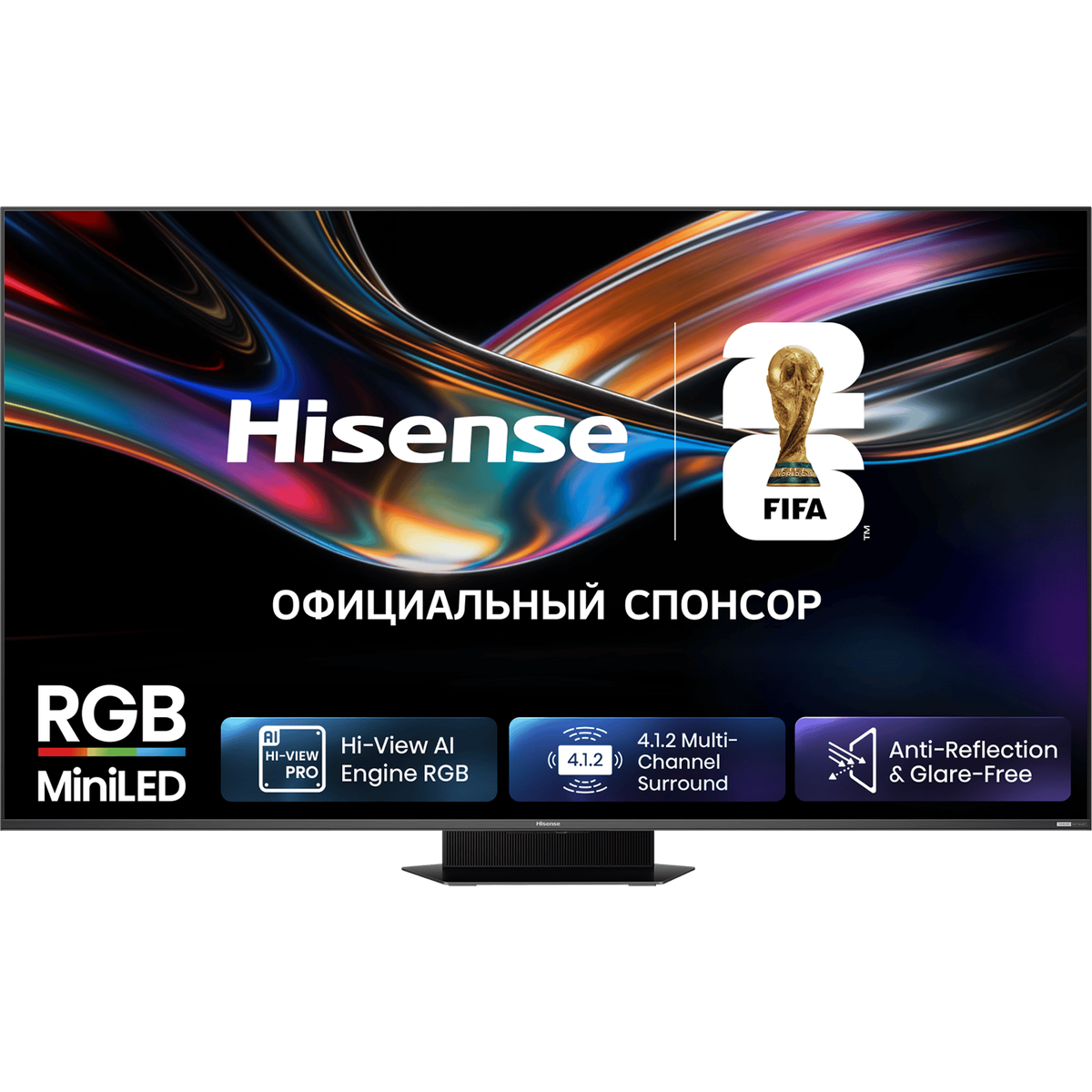 Телевизор Hisense 65UR9S, 65" 4K UHD RGB Mini-LED, 170 Гц, Smart TV