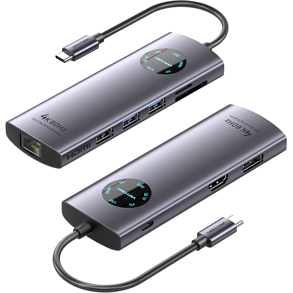USB-концентратор Vention TQUHB, USB-C, HDMI/RJ-45/USB 3.0