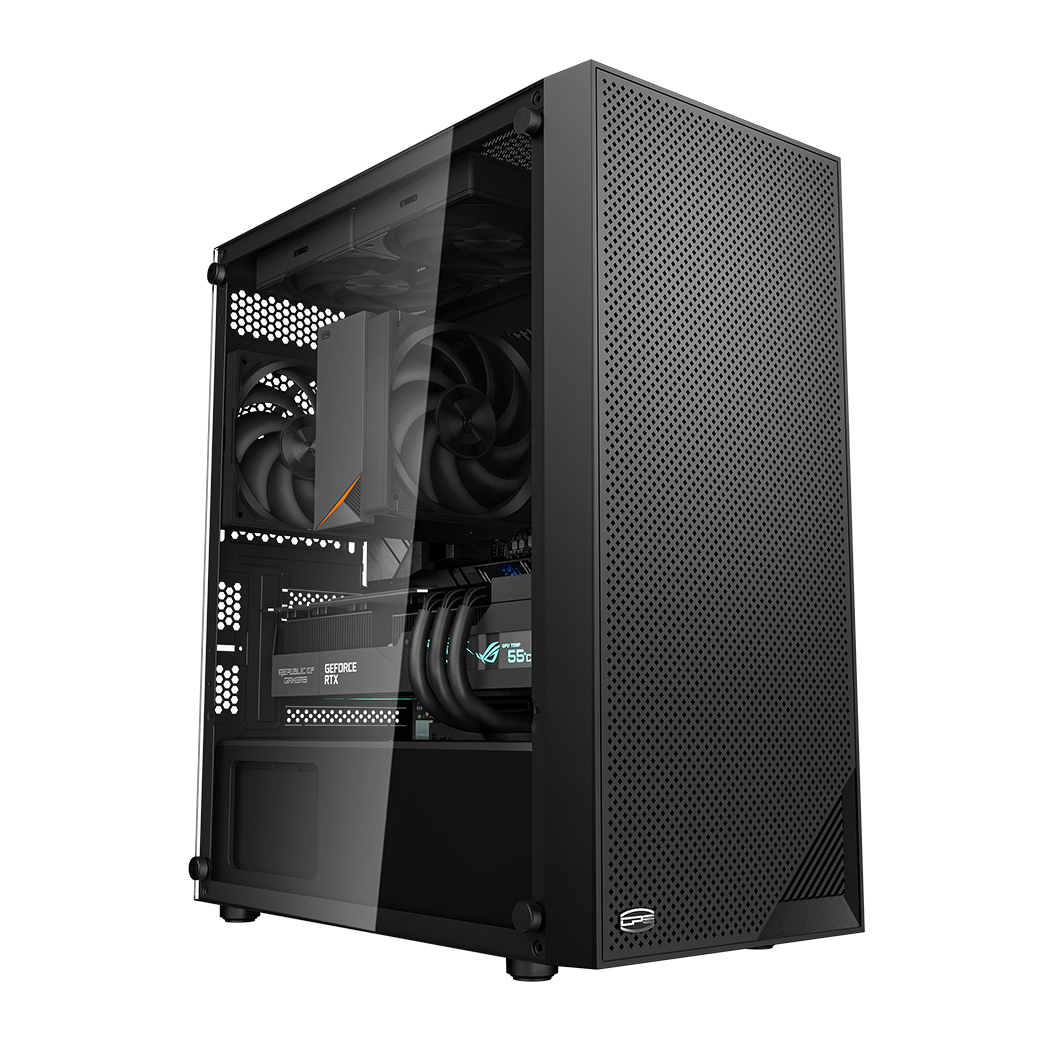 Корпус PCCooler C3B310 BK, Mini-Tower, mATX/mITX, TG, Mesh, без БП