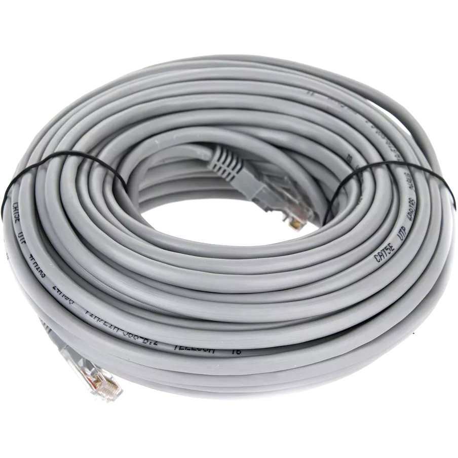 Патч-корд Telecom NA102--20M, UTP Cat.5e, 2×RJ45, 20 м, серый