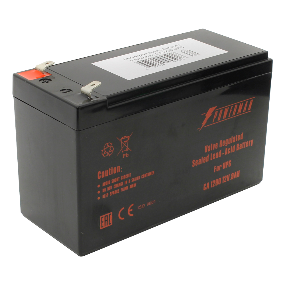 Аккумулятор для ИБП Powerman CA1290, 12В, 9Ач, AGM