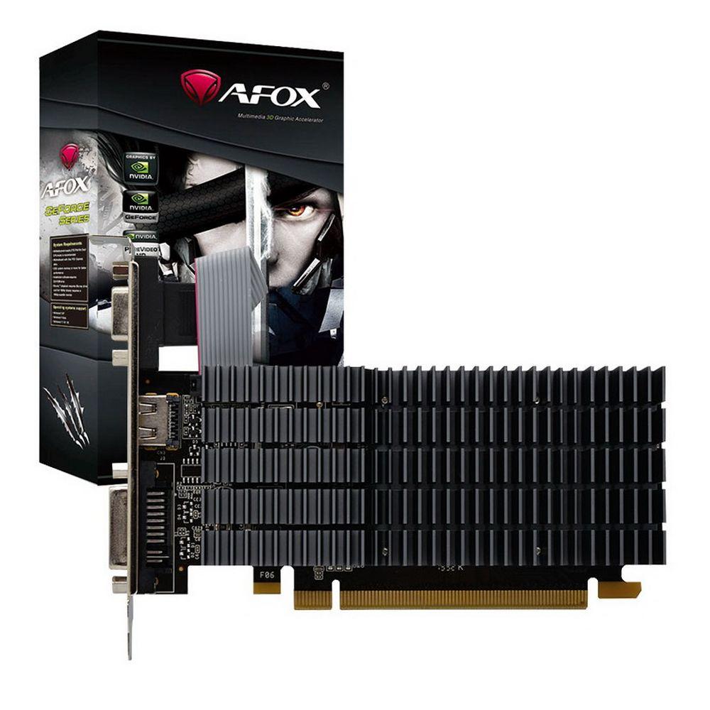 Видеокарта AFOX GeForce GT 210 (AF210-1024D2LG2), 1 ГБ DDR2, 64 бит, Low-Profile