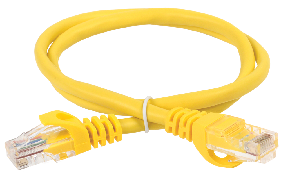 Патч-корд ITK PC05-C5EU-1M, Cat.5e U/UTP, 1 м, желтый