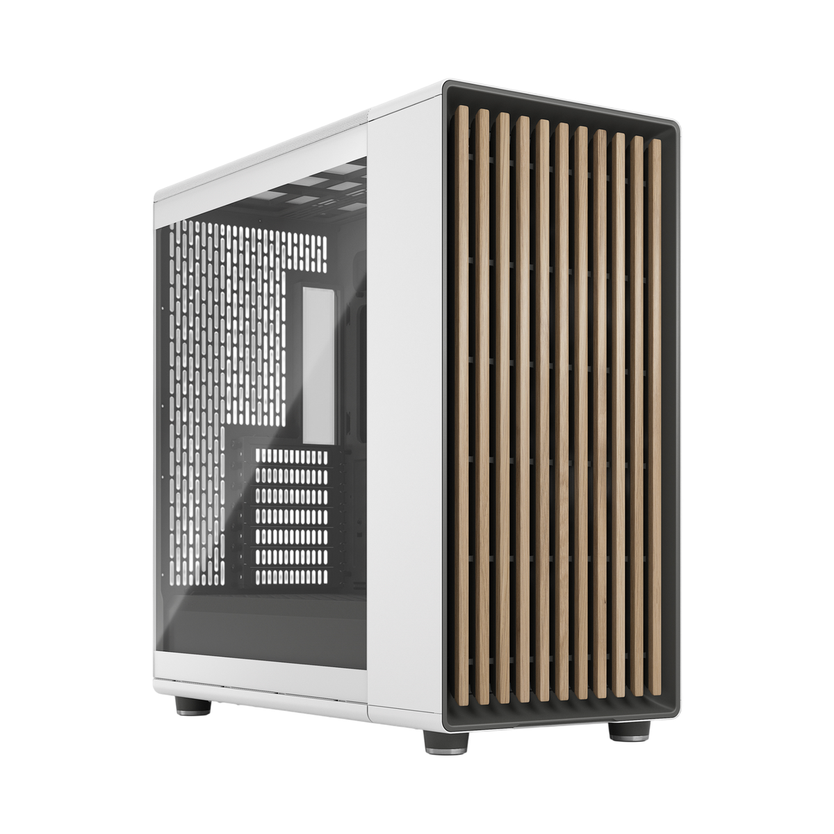 Корпус ПК без блока питания/ Case Fractal Design North XL RC Chalk TG Clear, Full-Tower, 3x140mm, 2xUSB-A 3.0 + 1xUSB 3.2 Type-C, ATX, mATX, mITX White