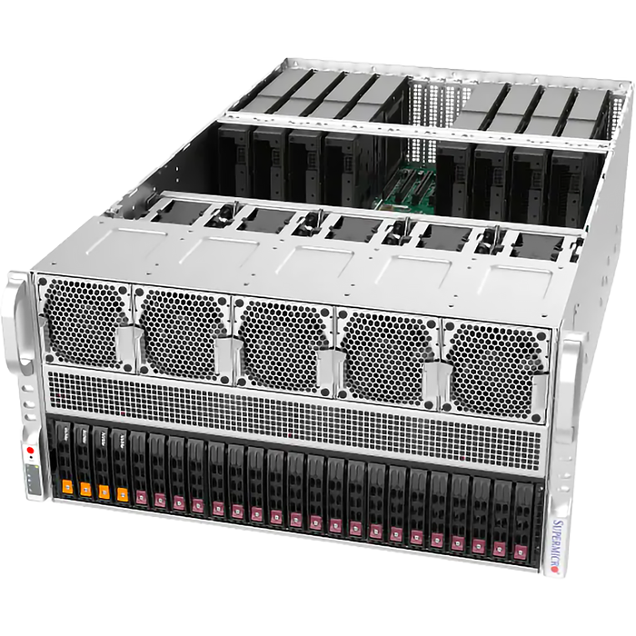 Сервер SuperMicro AS-5126GS-TNRT, 5U, 2×Socket SP5, до 8 GPU, 2×10GbE