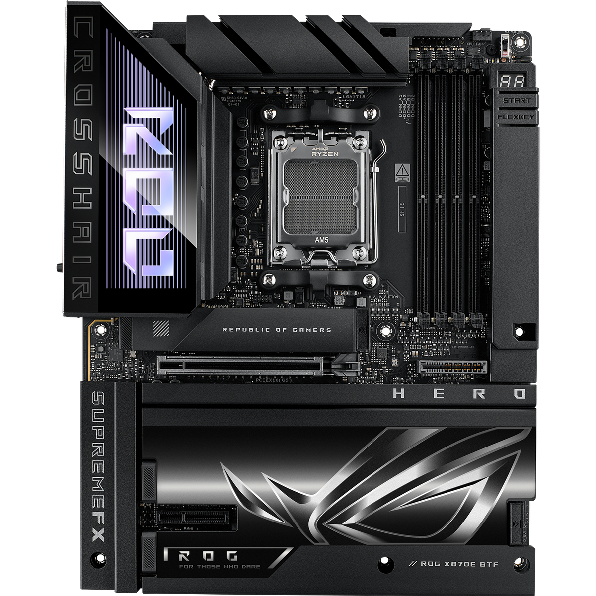 Материнская плата ASUS 90MB1MX0-M0EAY0, ROG CROSSHAIR X870E HERO BTF, AM5, X870E, DDR5