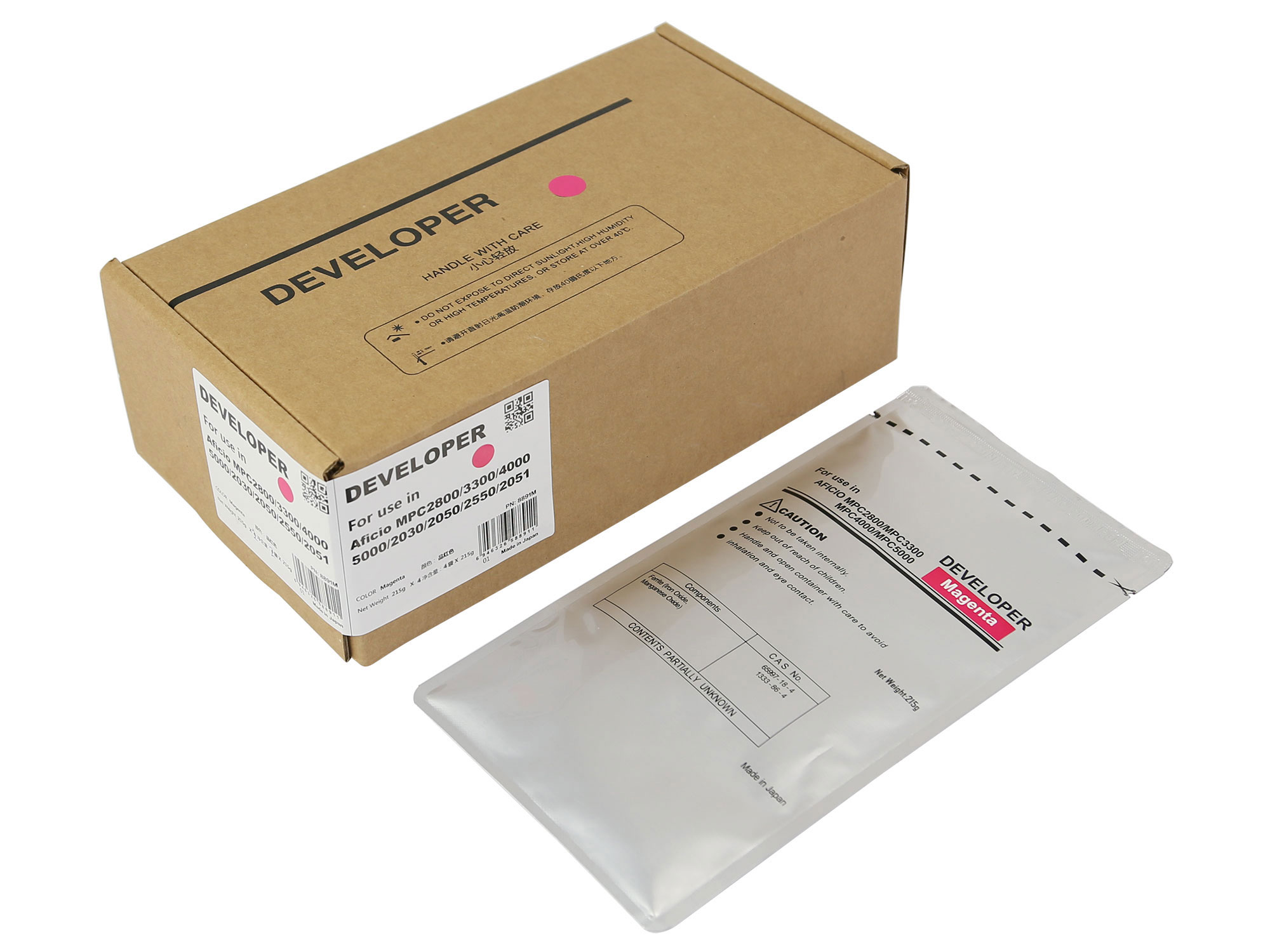 Девелопер CET CET8891M, для Ricoh Aficio MPC2800/3300, Magenta, 215г, 240000стр.