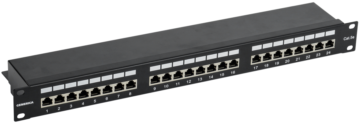Патч-панель ITK PP24-1UC5EF-K05-G, 19" 1U, 24 порта кат.5E FTP, Krone