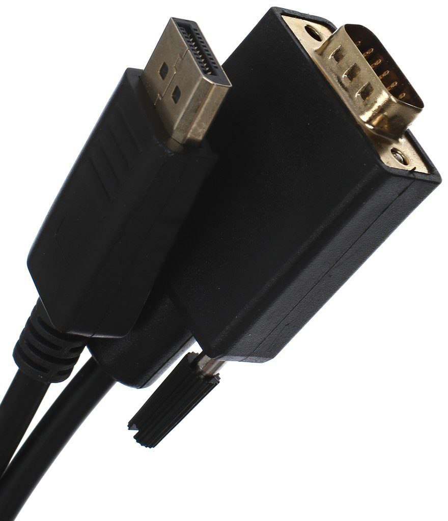 Кабель-переходник Vcom CG607-1.8M, DisplayPort — VGA, 1,8 м, чёрный