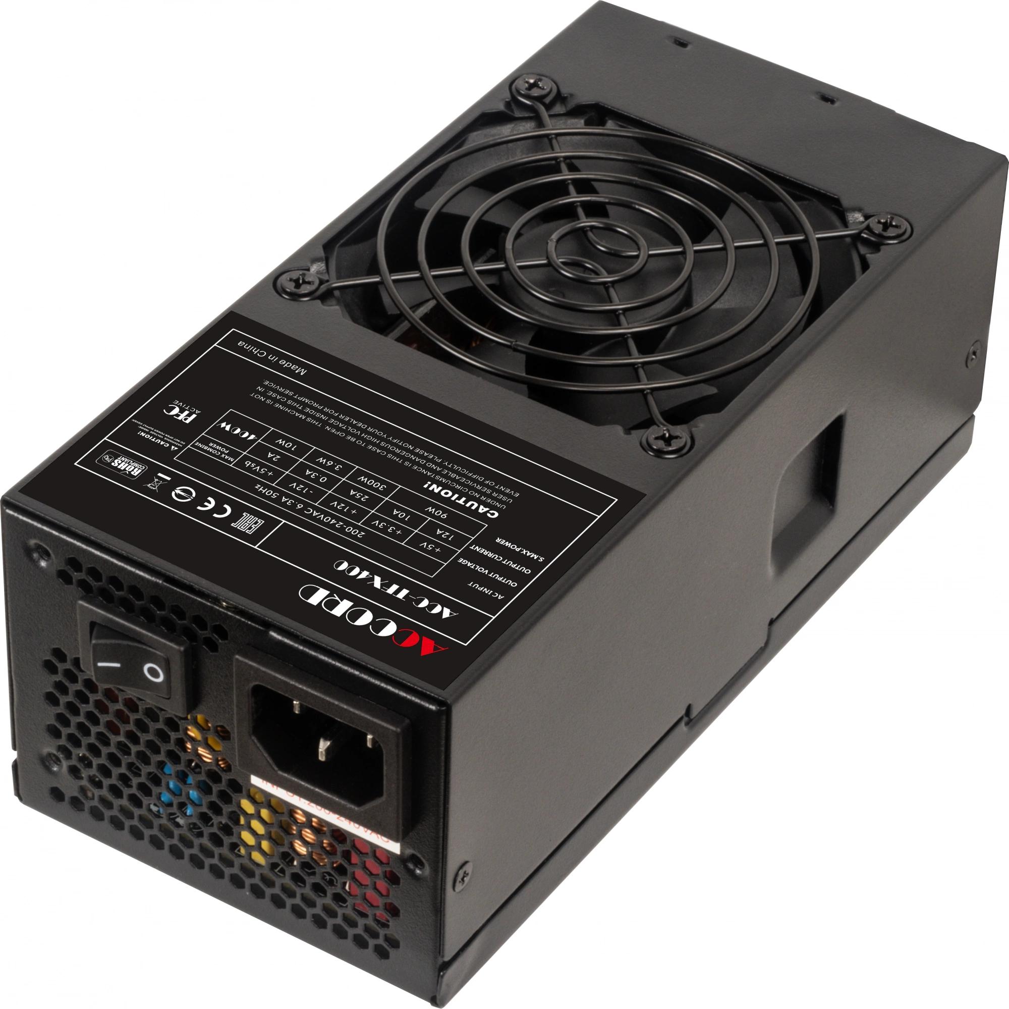 Блок питания Accord ACC-TFX400, TFX, 400 Вт, 80 мм, активный PFC