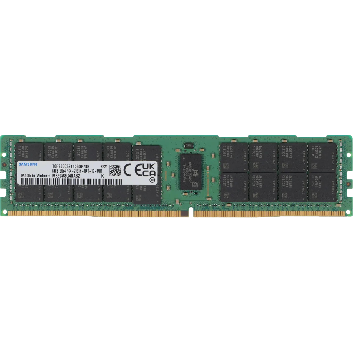 Серверная память Samsung M393A8G40AB2-CWE, 64ГБ, DDR4-3200, RDIMM, ECC Reg