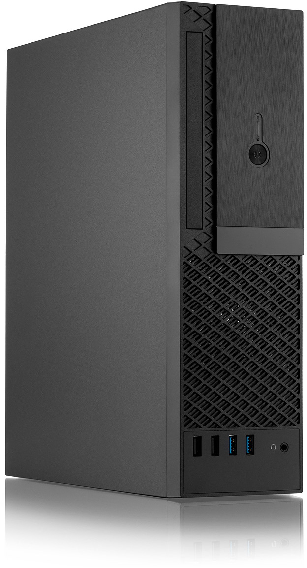 Корпус FoxLine FL-1001-TFX300S, mATX, черный, БП 300W