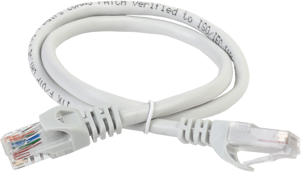 Патч-корд ITK PC01-C5EU-1M5, Cat.5e, 1.5 м, серый