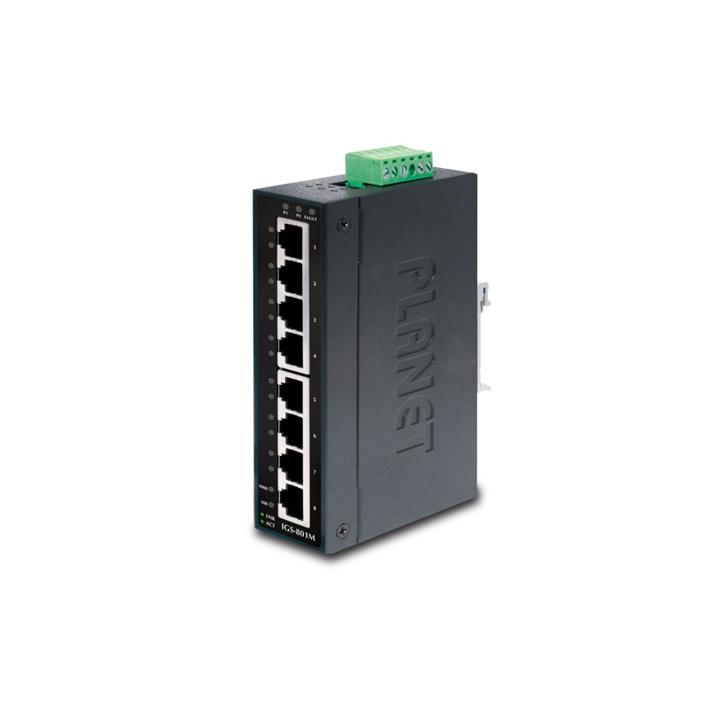 Коммутатор Planet IGS-801M, управляемый, 8×1GbE, IP30, −40…75 °C