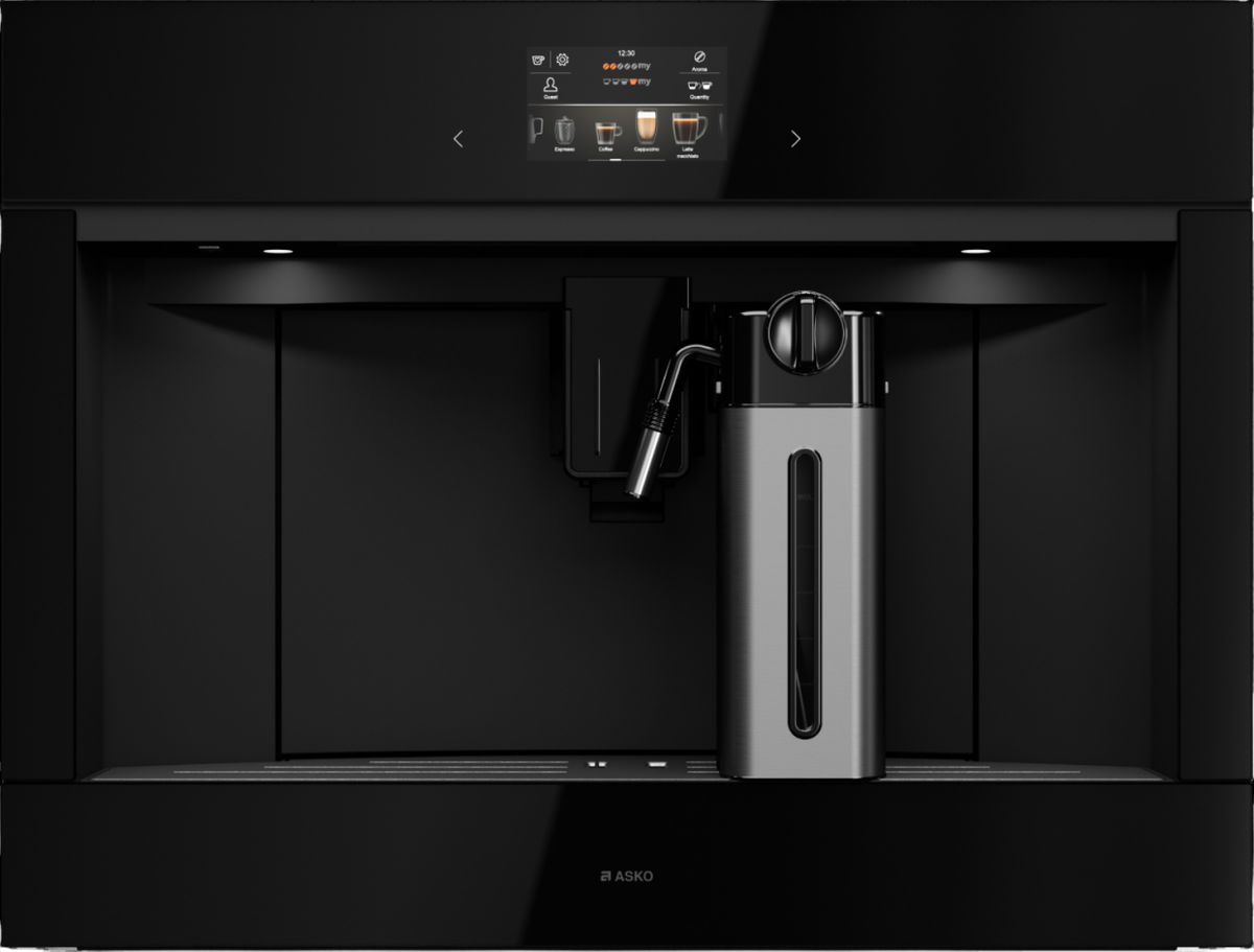Встраиваемая кофемашина ASKO CMB54BG, 15 программ, 15 бар, чёрное стекло