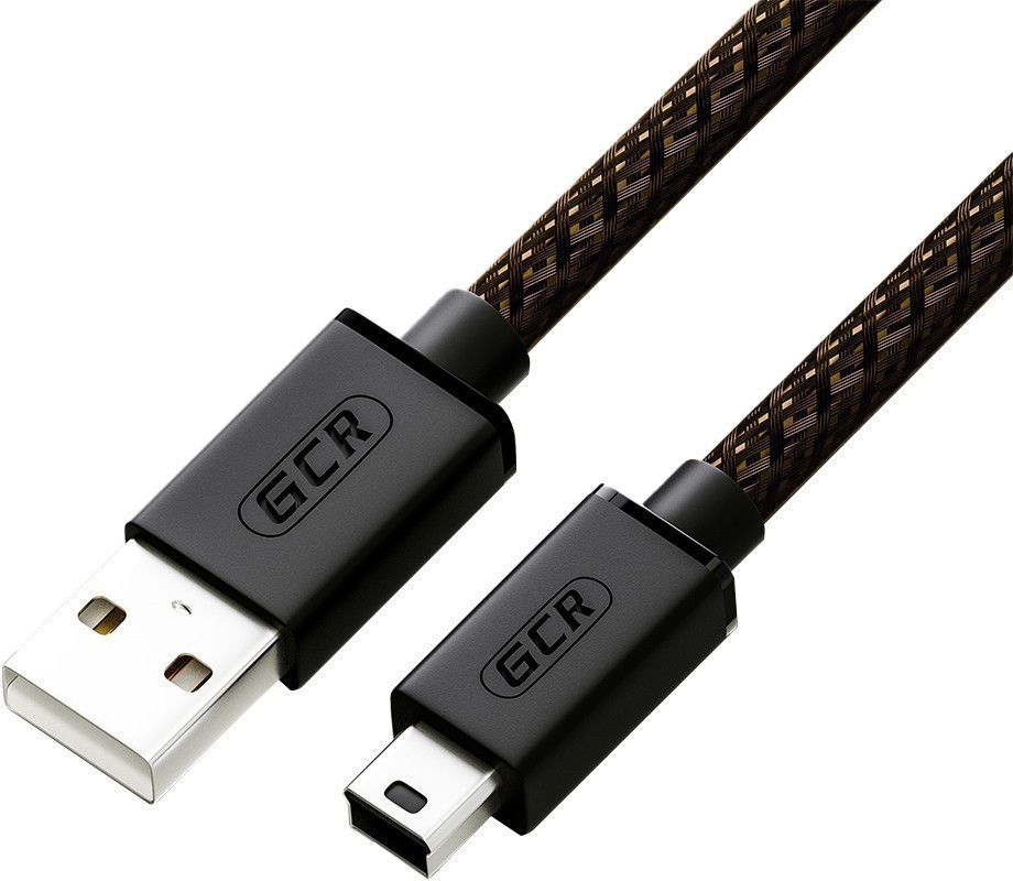 Кабель GCR PRO GCR-51200 USB 2.0, AM/mini, 1.5 м, экранированный