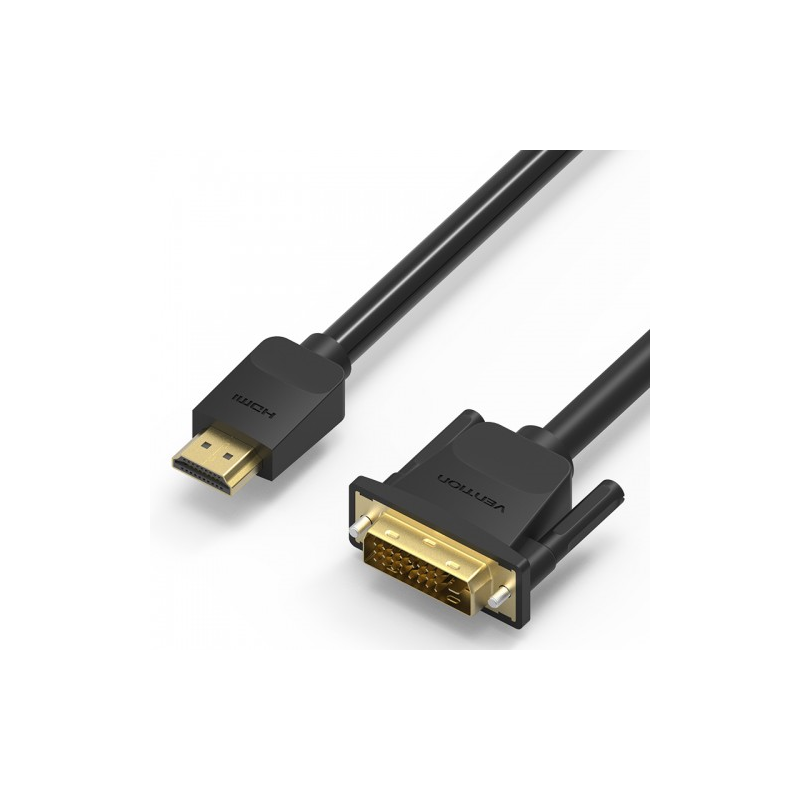 Кабель-переходник Vention ABFBI HDMI 19M — DVI-D Dual Link 25M, 3 м, 9.9 Гбит/с