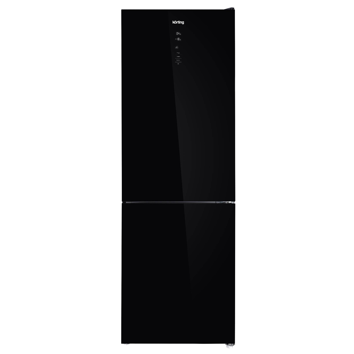 Холодильник Korting KNFC 61869 GN, 317 л, No Frost, 1855x595x635 мм, черное стекло