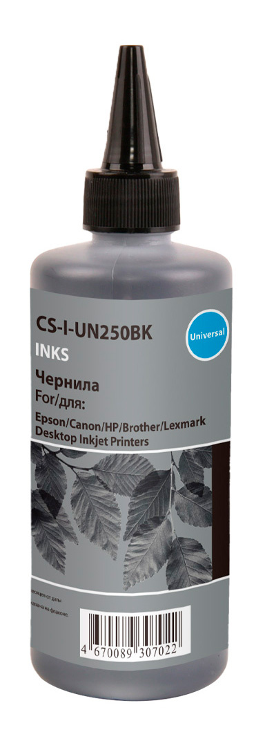 Чернила CACTUS CS-I-Un250BK, 250мл, черный, водные