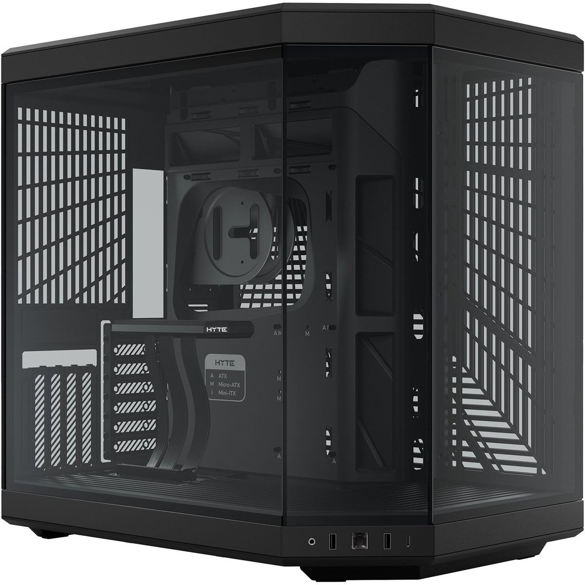 Корпус HYTE Y70 CS-HYTE-Y70-B, Midi-Tower, E-ATX/ATX/mATX/mITX, TG, чёрный