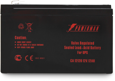 Аккумулятор Powerman CA12120, 12В, 12Ач, AGM