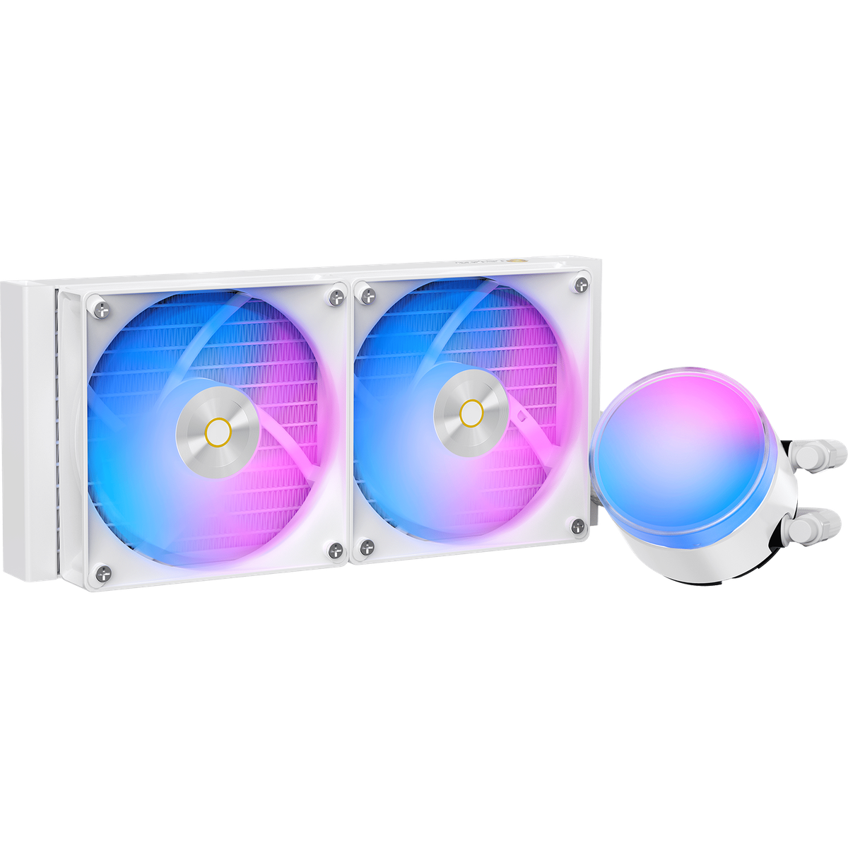 Система жидкостного охлаждения Ocypus Delta L24 WH ARGB V2, 240 мм, 2×120 мм, 280 Вт, ARGB