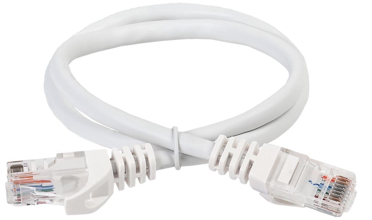 Патч-корд ITK PC08-C5EU-1M, кат.5e UTP, 1 м, белый
