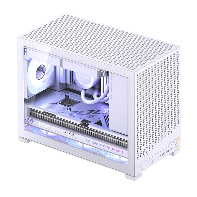 Корпус JONSBO D32 PRO White, Mini-Tower, mATX/mDTX/mITX, TG, без БП
