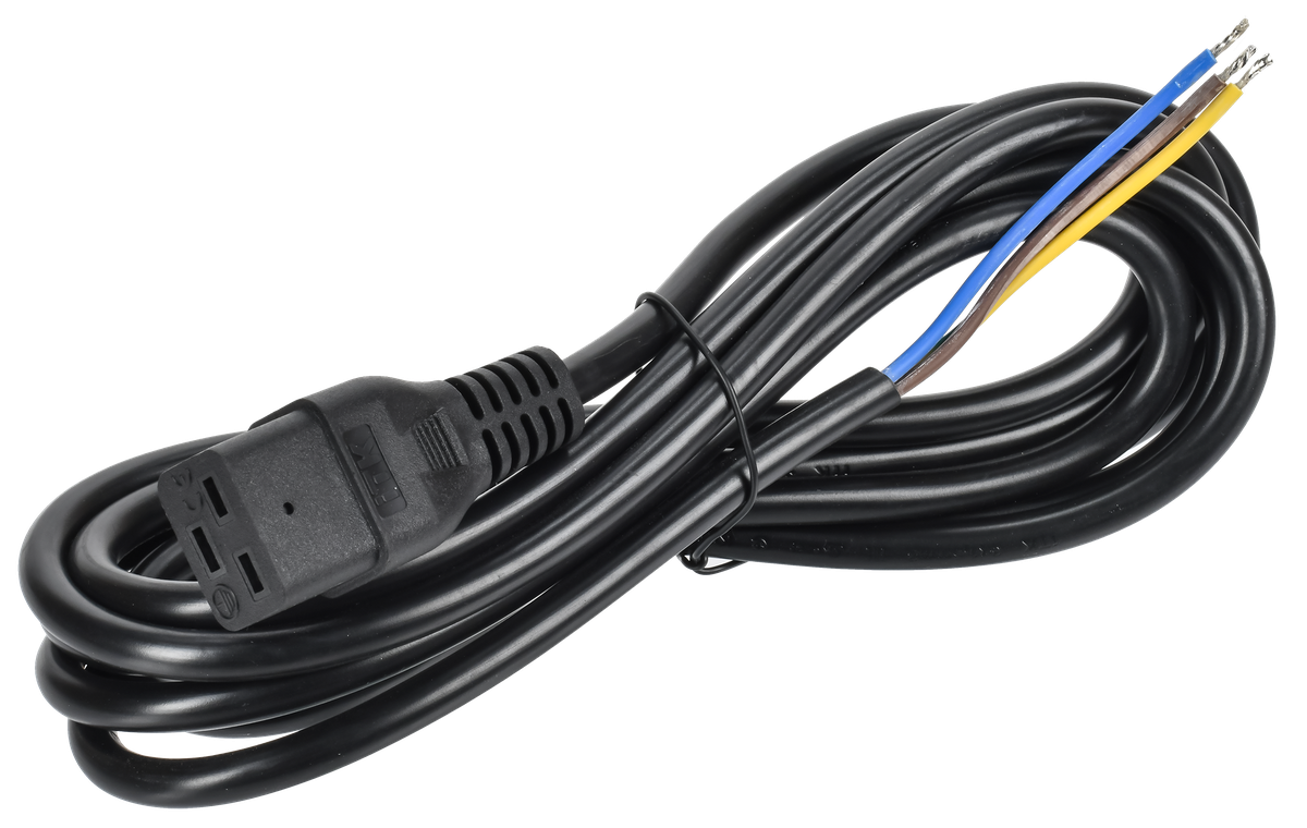 Кабель питания ITK PC-C19-3M, C19, 3×1,5 мм², 3 м, 16 А, 230 В