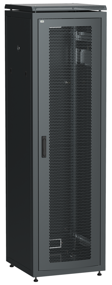 Шкаф сетевой ITK LN05-47U66-P, 19", 47U, 600×600 мм, перфорация, черный