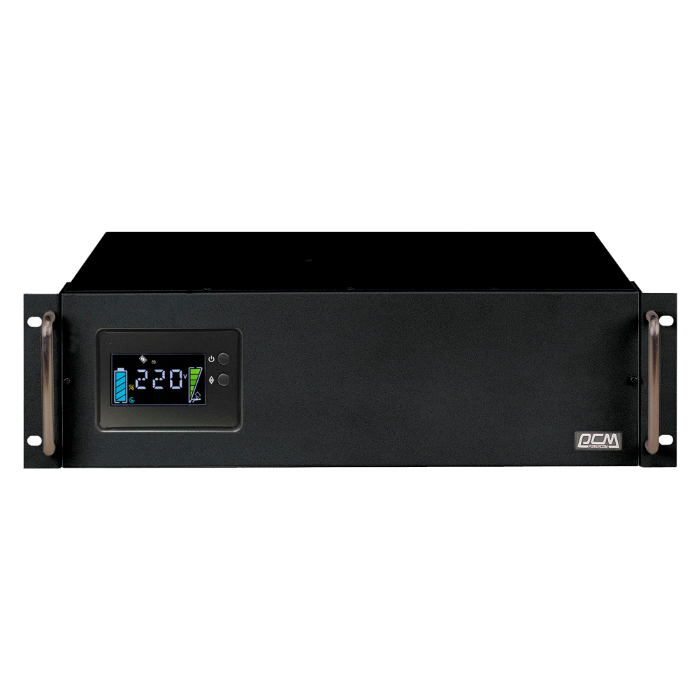 ИБП Powercom King Pro RM KIN-2200AP LCD, 2200 ВА/1760 Вт, Rack 3U, 8×IEC C13