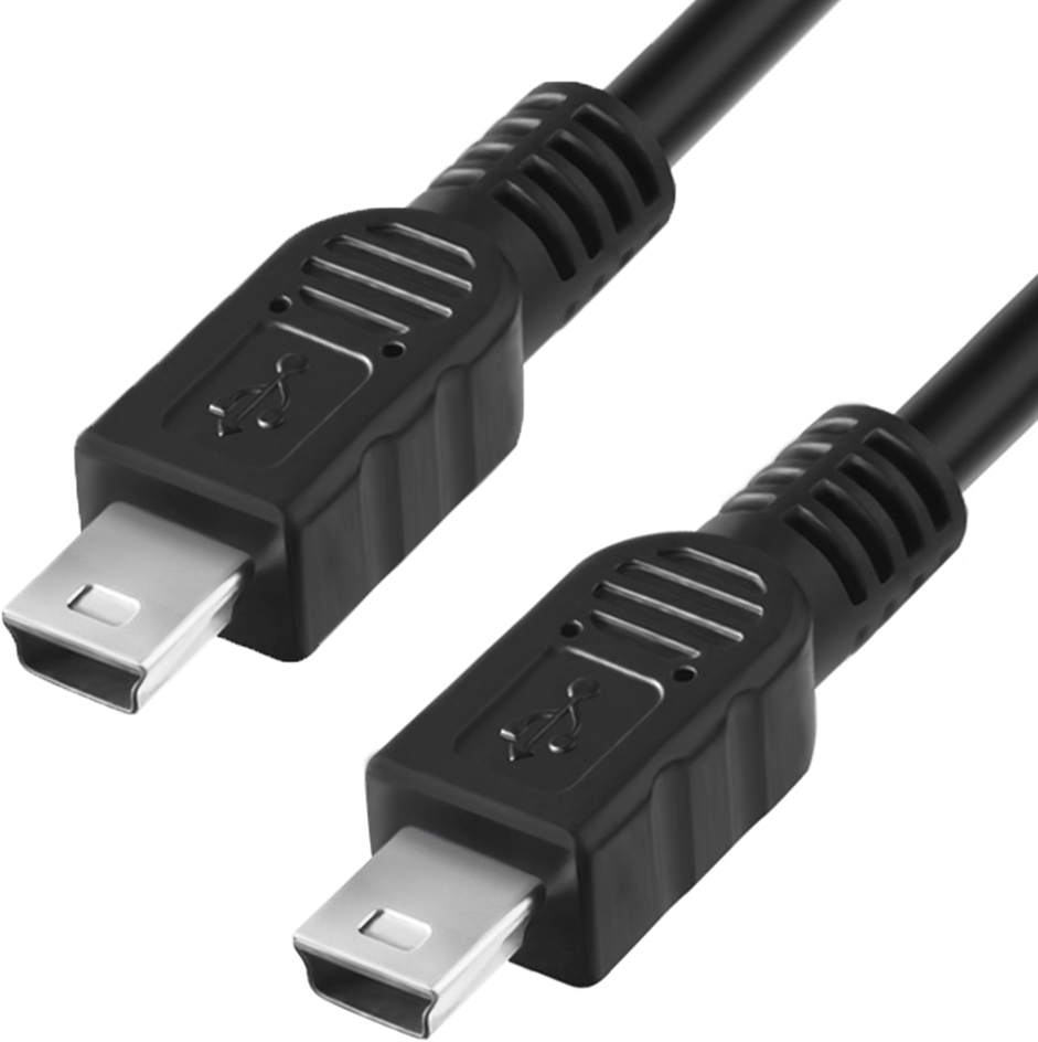 Кабель GCR GCR-50817, USB 2.0 MiniUSB M/M, 0.2м, экран