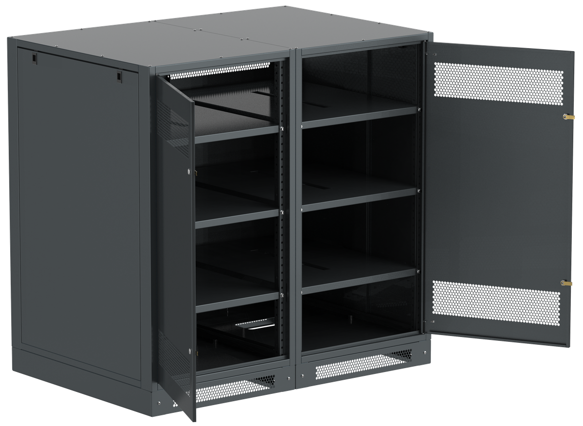 Шкаф аккумуляторный ITK LB05-13H49-2M, 1350x1400x950мм, двустворчатый, черный