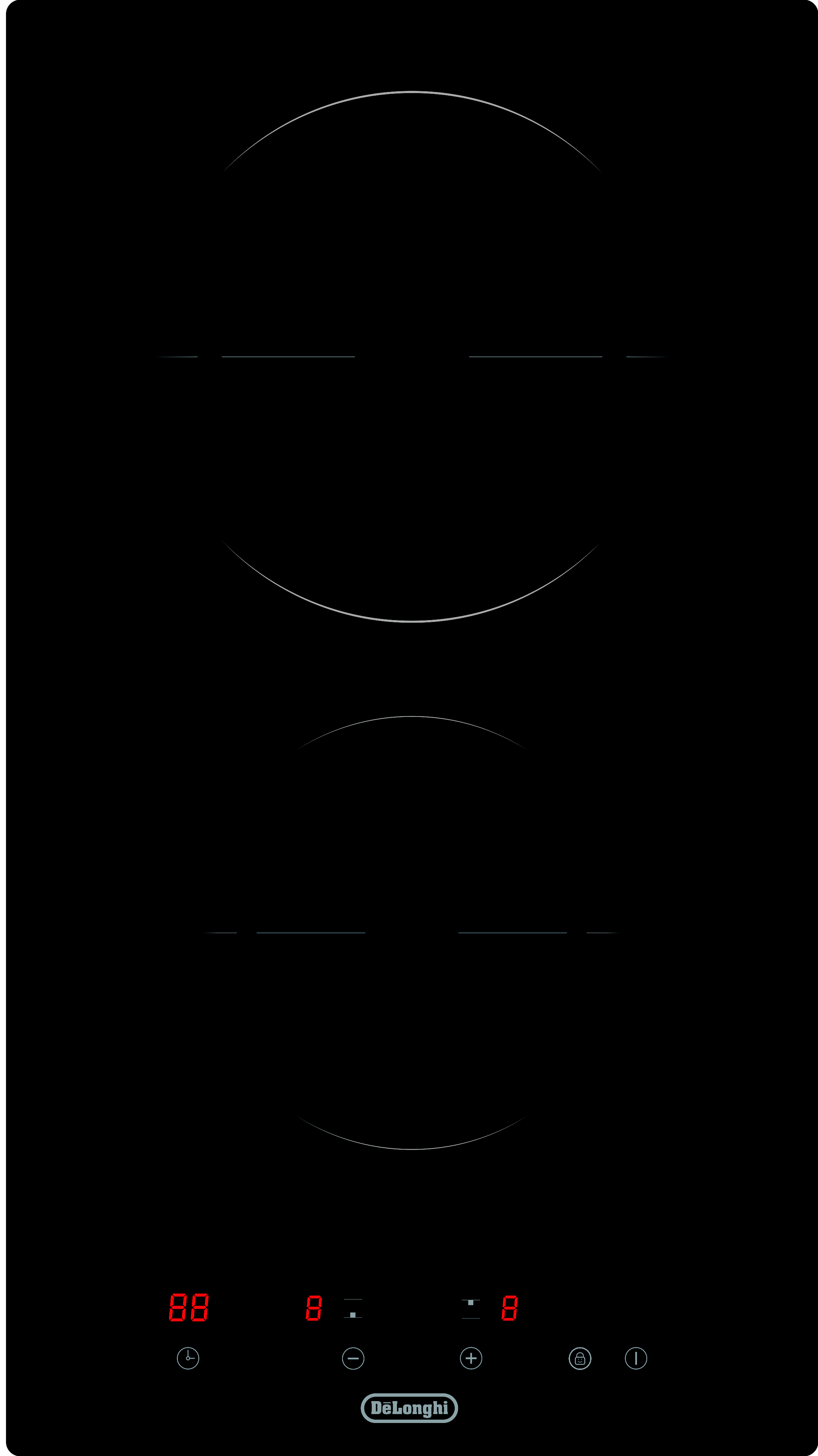 Варочная панель Delonghi SATORA 3E0 CT, Hi-Light, 30 см, 2 зоны, стеклокерамика