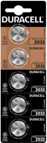 Батарейка Duracell CR2032, литиевая, 3 В, 5 шт.
