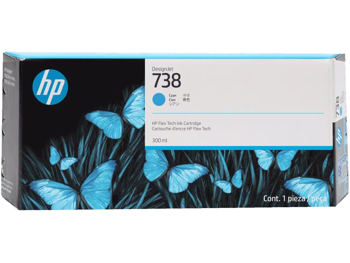 Картридж HP 676M6A, 738 Cyan, 300 мл
