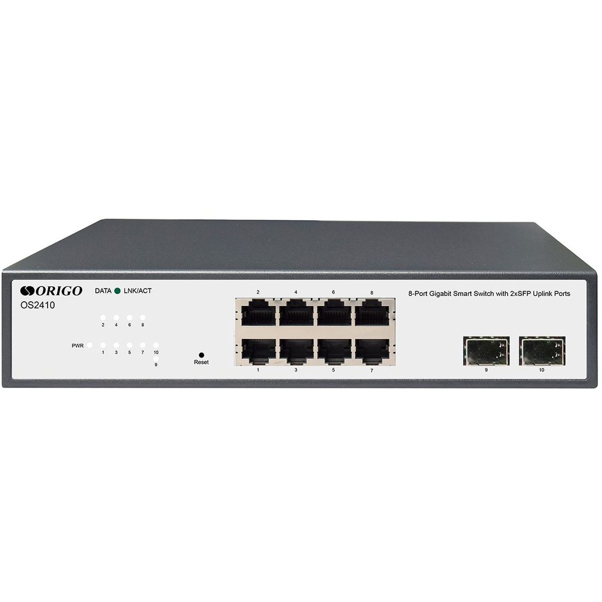 Коммутатор ORIGO OS2410/A1A, настраиваемый L2, 8×1GbE, 2×SFP