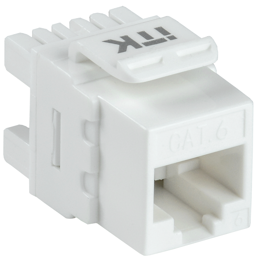 Модуль ITK CS1-1C06U-12 Keystone Jack, кат. 6, UTP, 110 IDC, 180°, белый